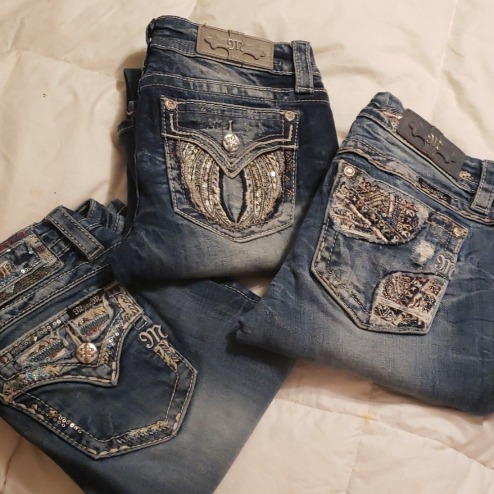 Sold on M Miss Me Jean's all size 27/33 bootcut